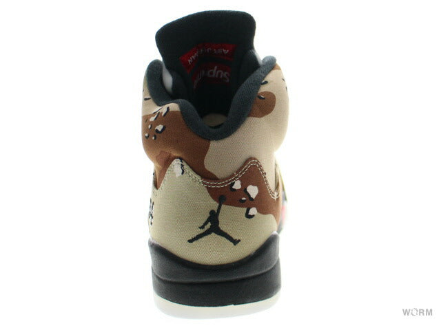 【US10】 AIR JORDAN 5 RETRO SUPREME DESERT CAMO 824371-201 【DS】-WORM OSAKA-WORM TOKYO WEB STORE-100% Authentic Sneakers