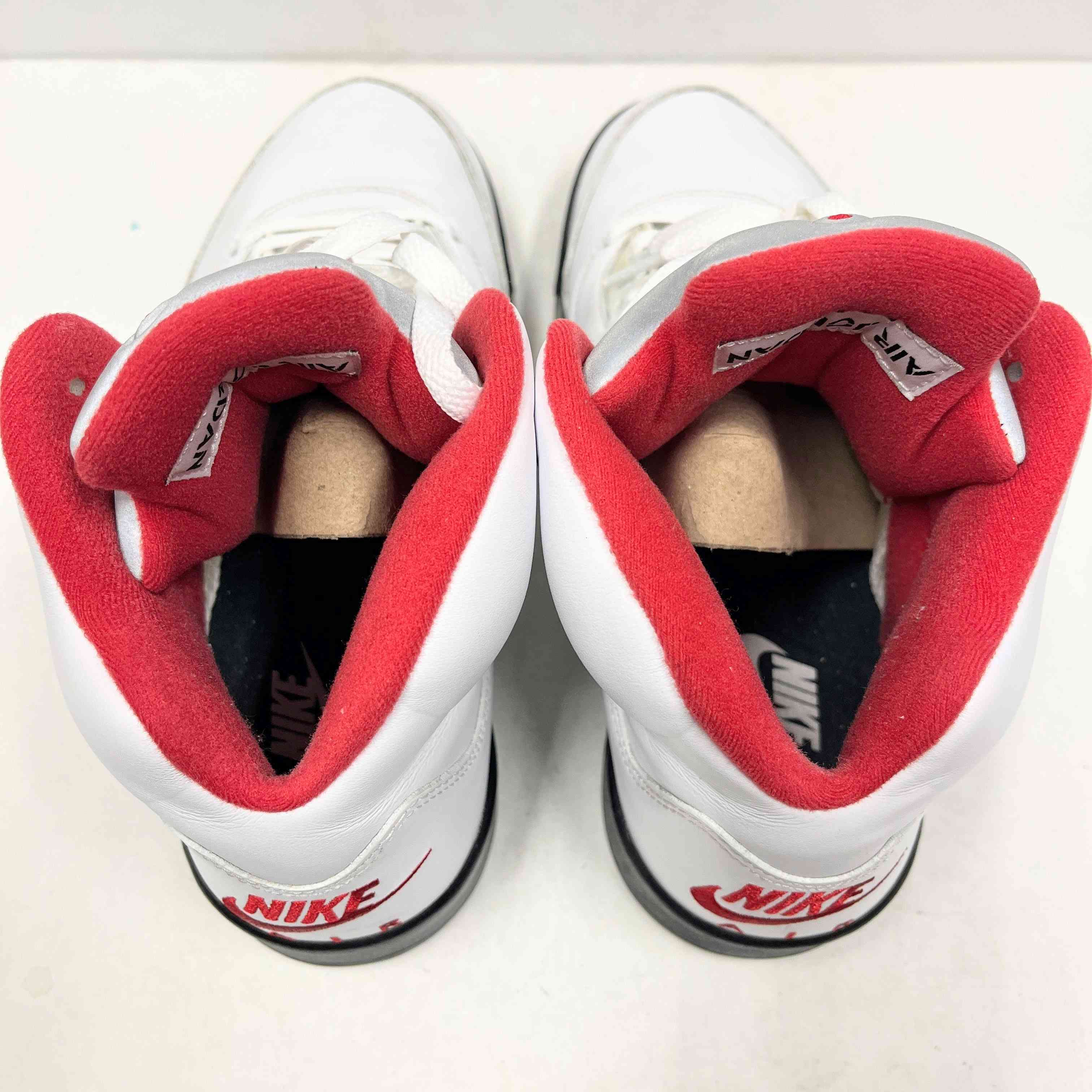 【US9】 AIR JORDAN 5 RETRO FIRE RED 2020 DA1911-102 【USED】