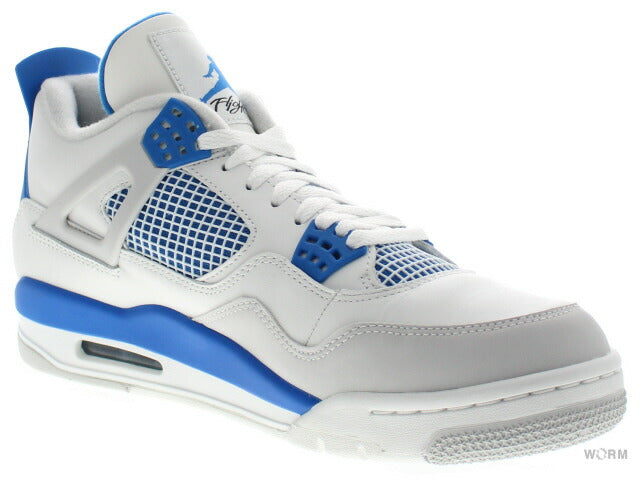 【US10】 AIR JORDAN 4 RETRO MILITARY BLUE 308497-105 【DS】