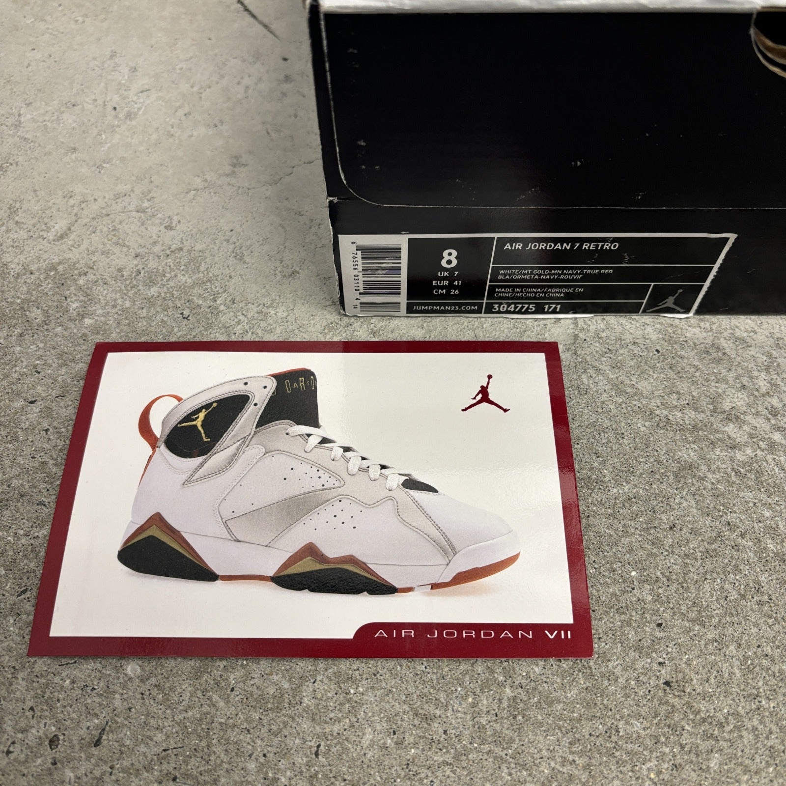 【US8】 AIR JORDAN 7 RETRO BARCELONA OLYMPIC 304775-171 【COLLECTIBLE】