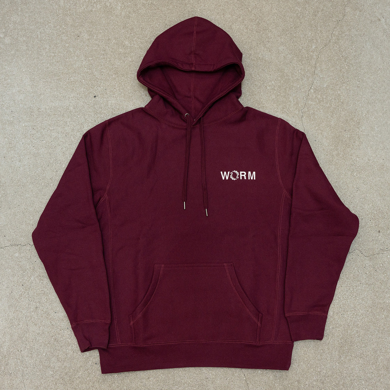 WORM Logo Hoodie Maroon L