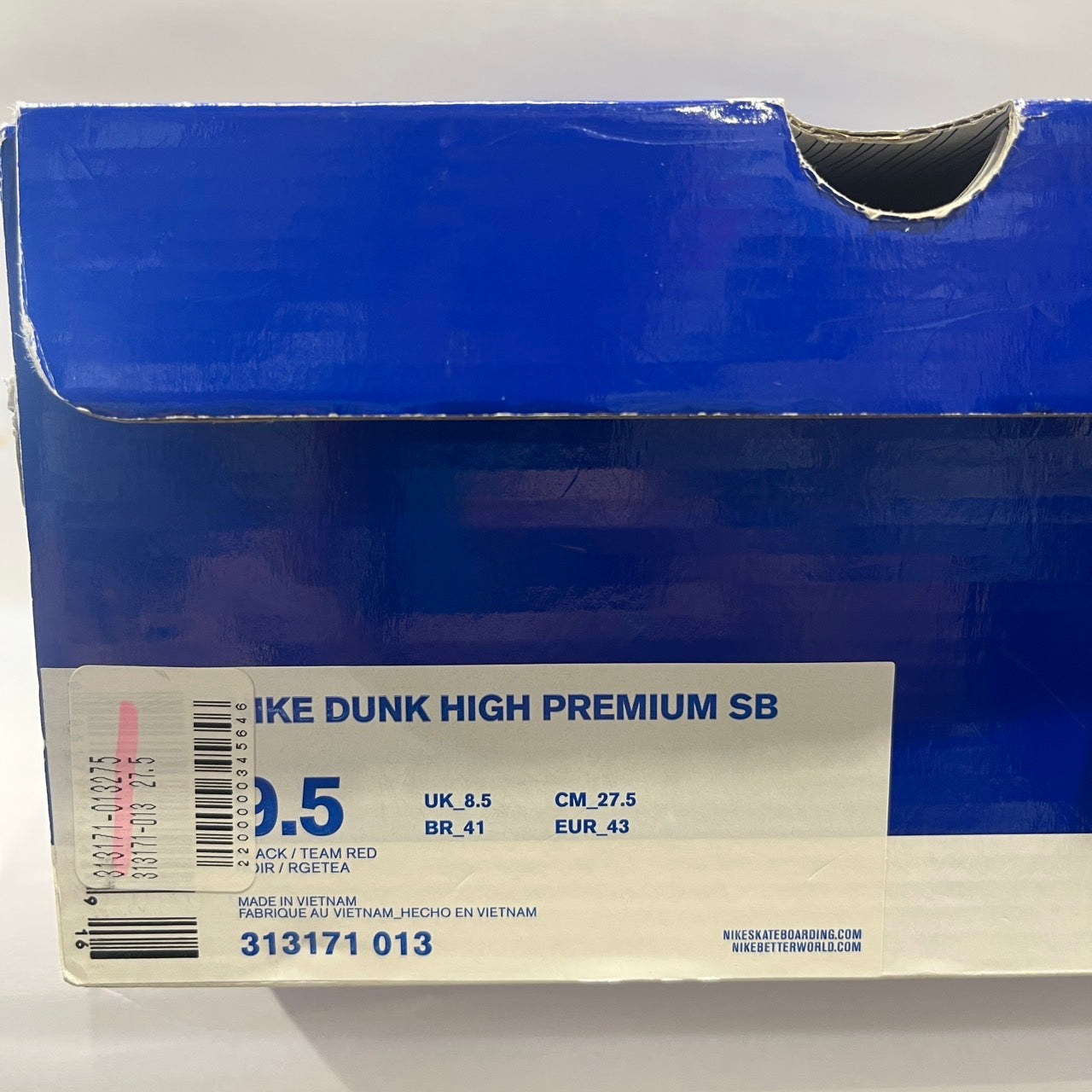 【US9.5】 NIKE SB DUNK HIGH PREMIUM SB BROOKLYN PROJECT 313171-013 【USED】