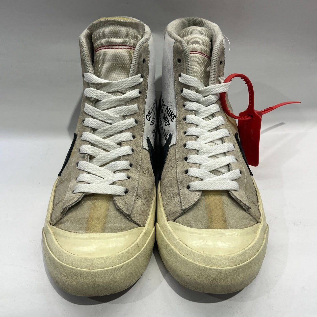 【US9】 NIKE THE 10: BLAZER MID OFF WHITE AA3832-100 【USED】