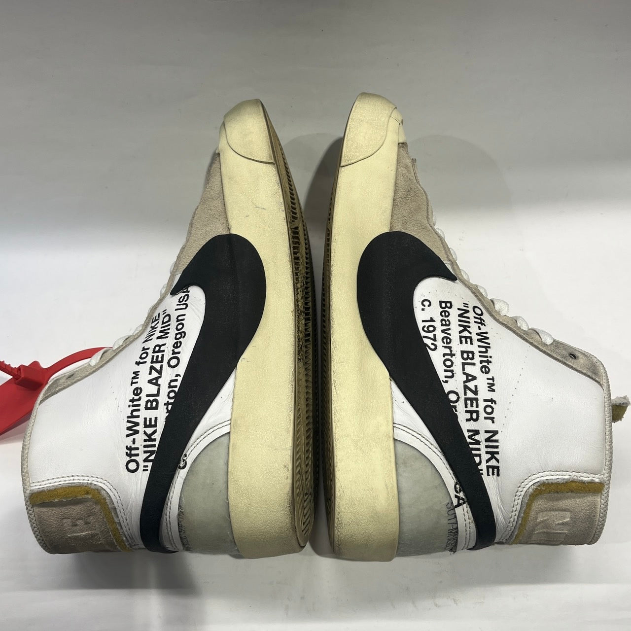 【US9】 NIKE THE 10: BLAZER MID OFF WHITE AA3832-100 【USED】
