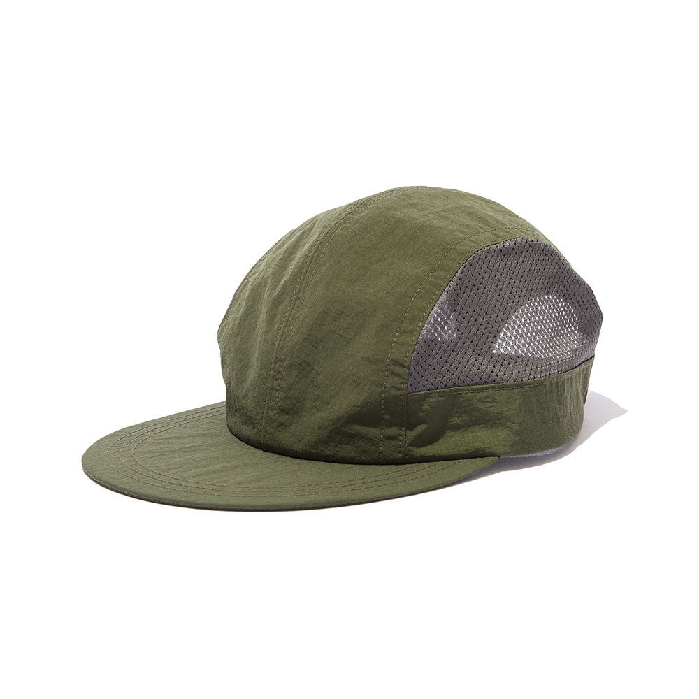 Diaspora skateboards Ripstop Side-Mesh Long Bill Cap Moss Green