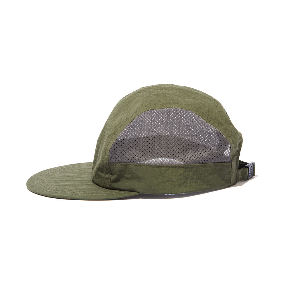 Diaspora skateboards Ripstop Side-Mesh Long Bill Cap Moss Green