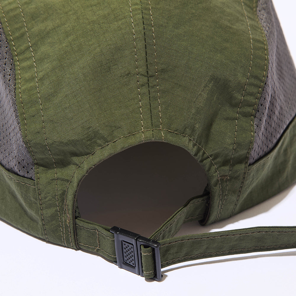 Diaspora skateboards Ripstop Side-Mesh Long Bill Cap Moss Green