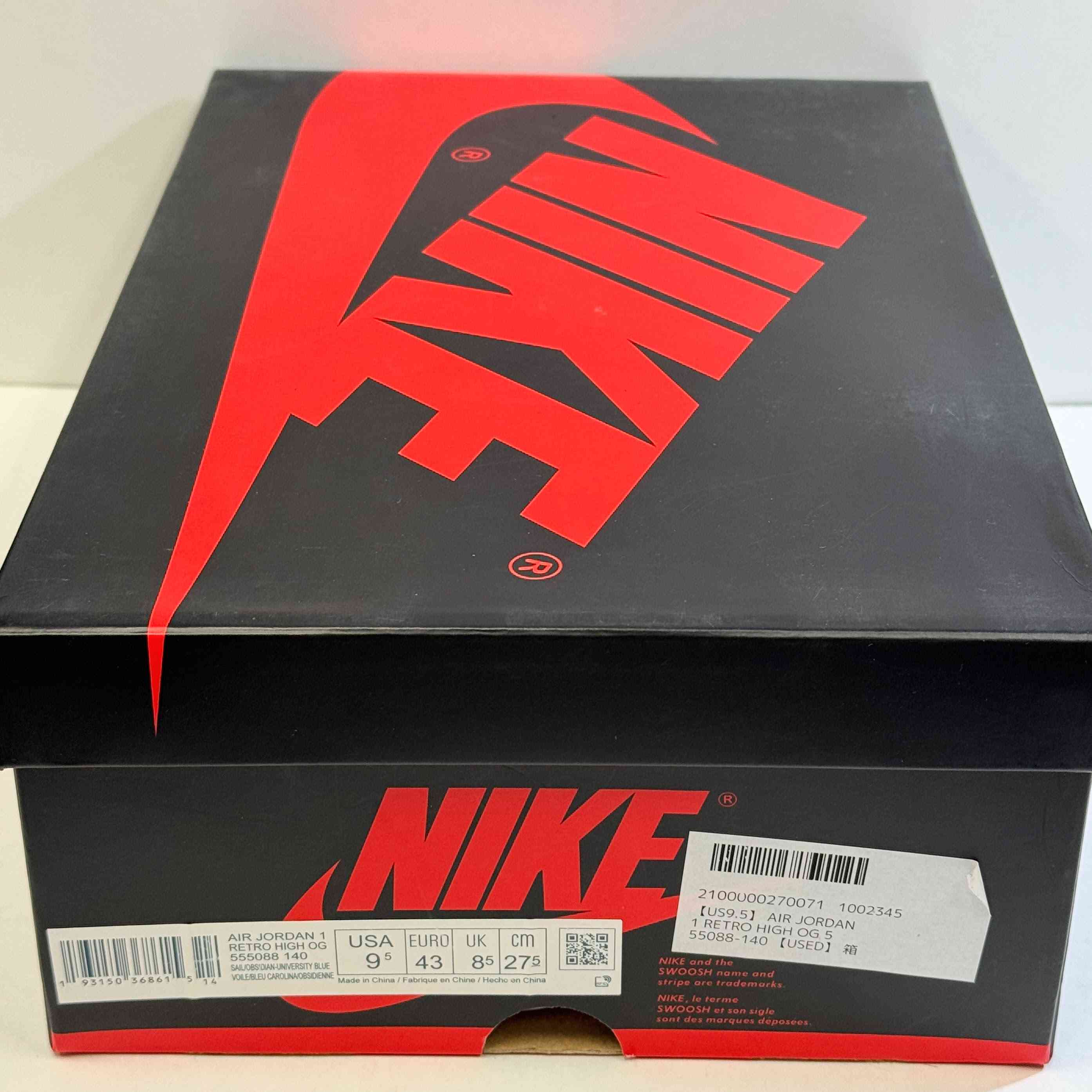 【US9.5】 AIR JORDAN 1 RETRO HIGH OG 555088-140 【USED】
