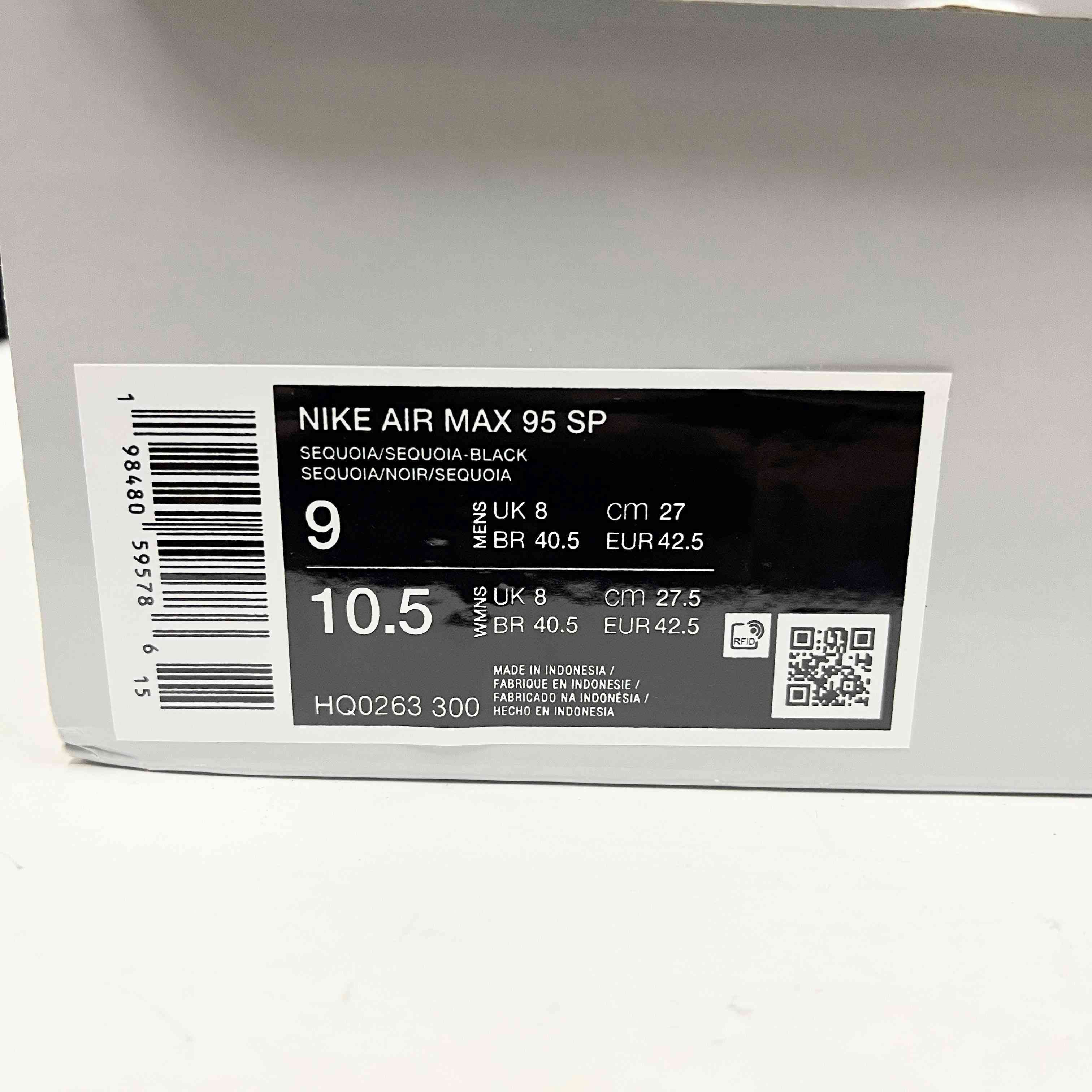 【US9】 NIKE AIR MAX 95 SP HQ0263-300 【USED】