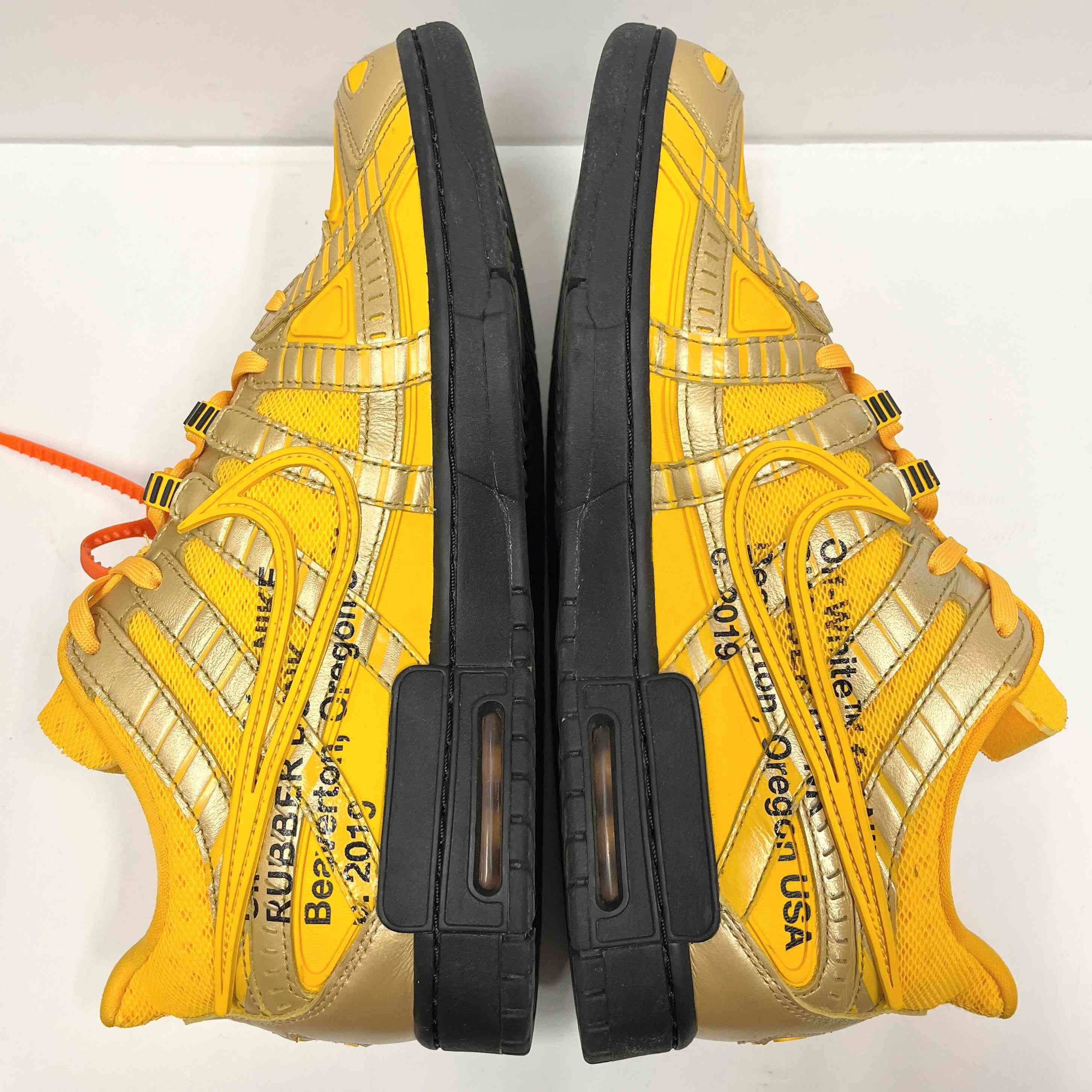 【US12】 NIKE AIR RUBBER DUNK/OW OFF-WHITE CU6015-700 【USED】