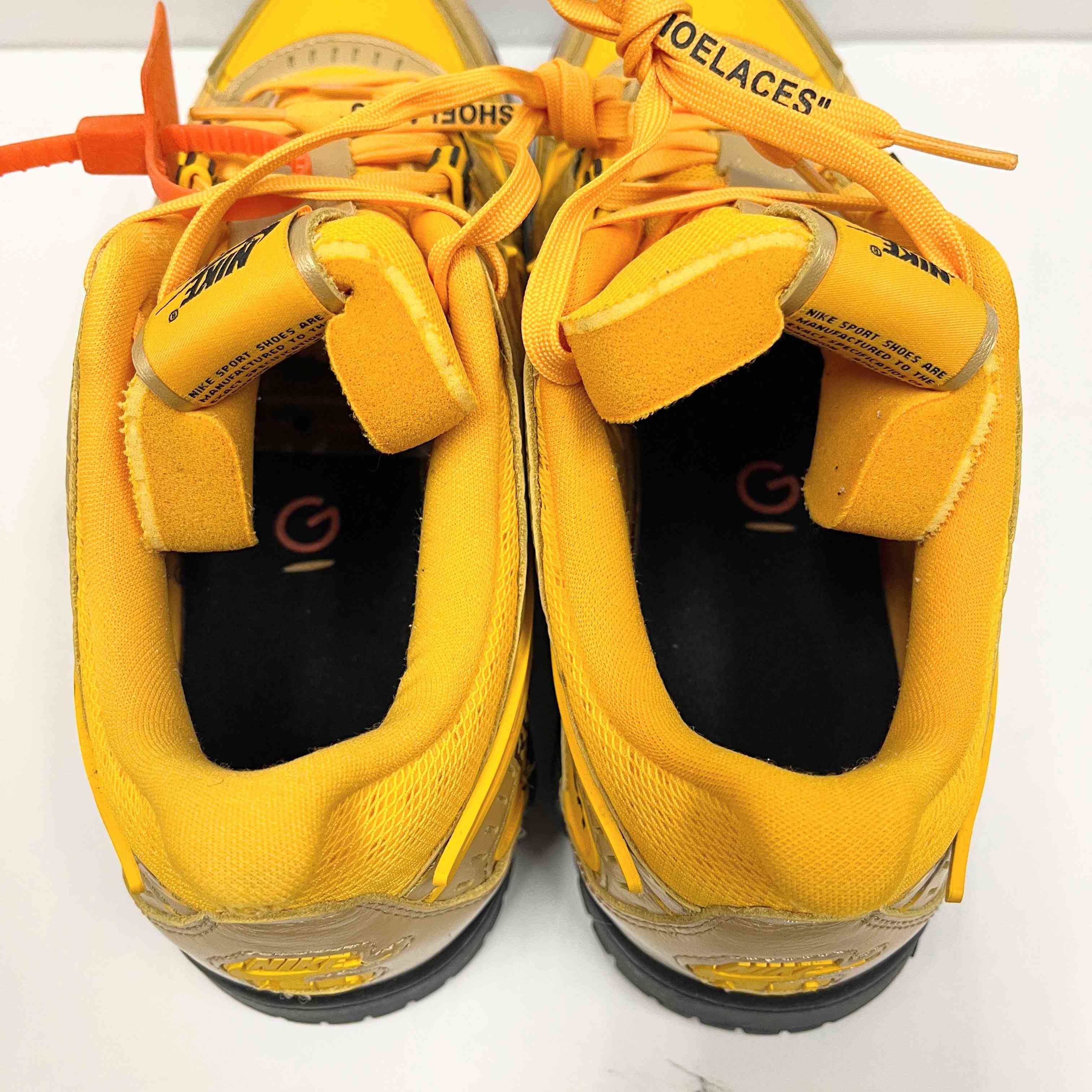 【US12】 NIKE AIR RUBBER DUNK/OW OFF-WHITE CU6015-700 【USED】