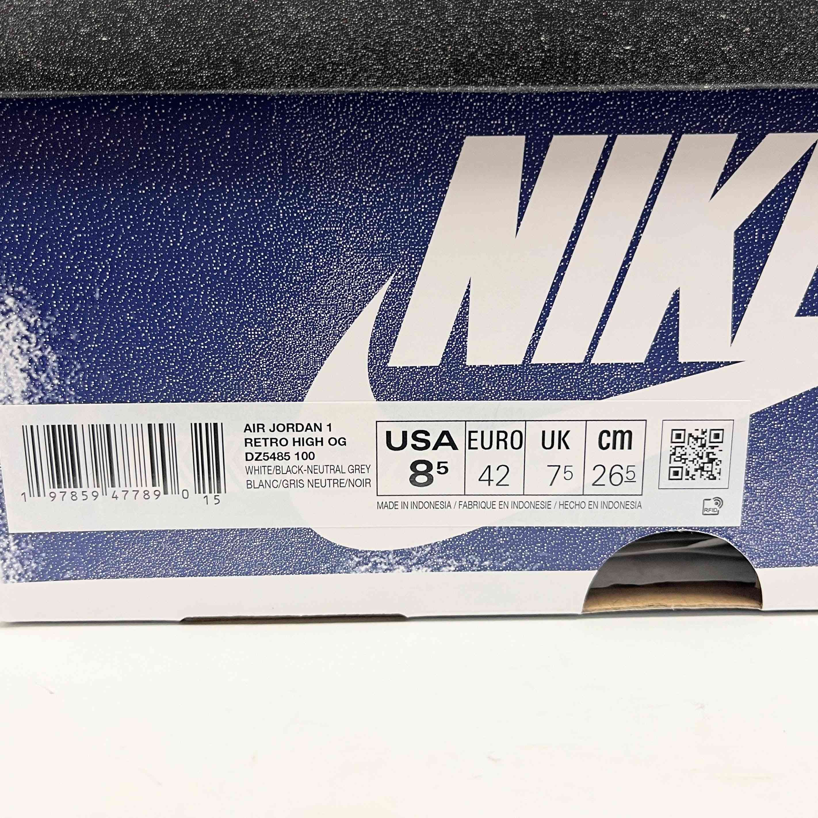 【US8.5】 AIR JORDAN 1 RETRO HIGH OG DZ5485-100 【USED】