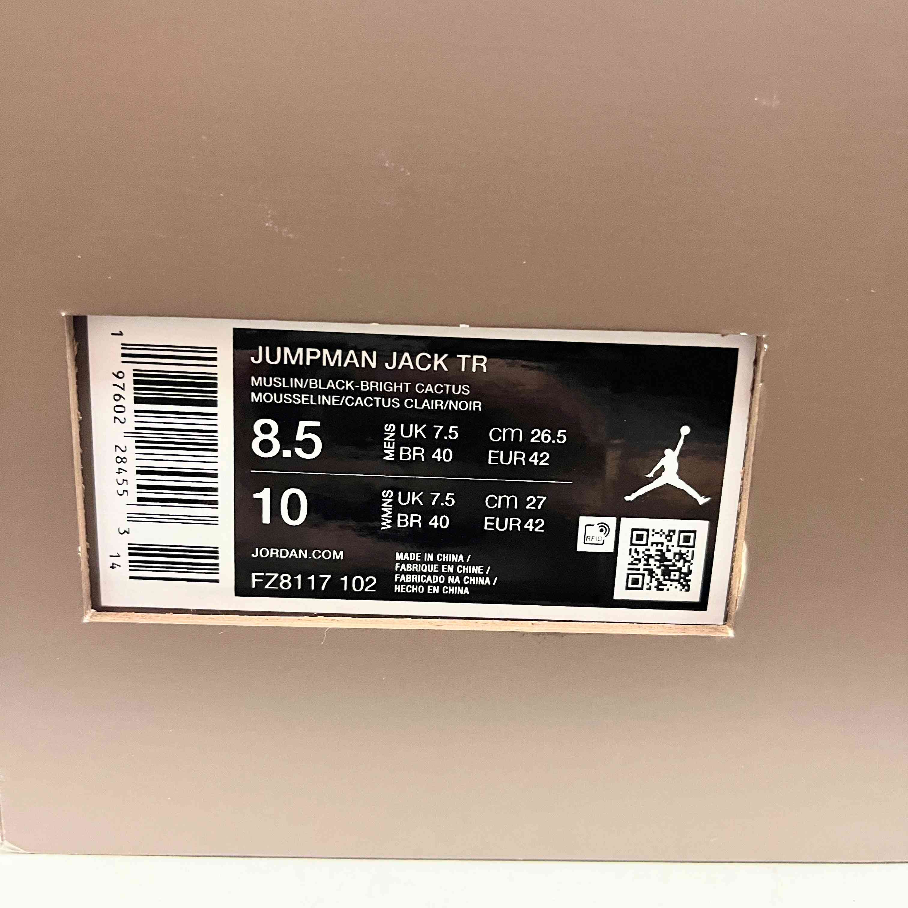 【US8.5】 JUMPMAN JACK TR TRAVIS SCOTT FZ8117-102 【USED】