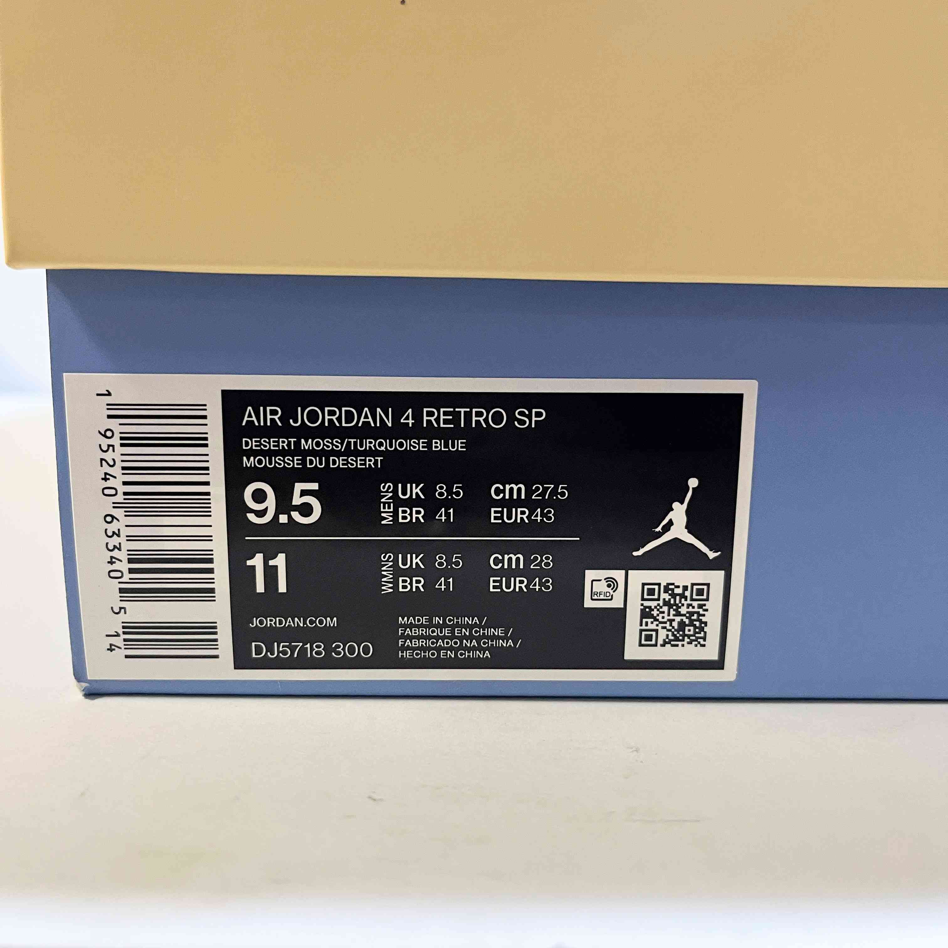 【US9.5】 AIR JORDAN 4 RETRO SP Union DJ5718-300 【USED】