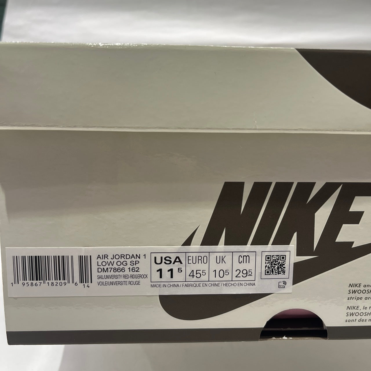 【US11.5】 AIR JORDAN 1 LOW OG SP Travis Scott DM7866-162 【USED】