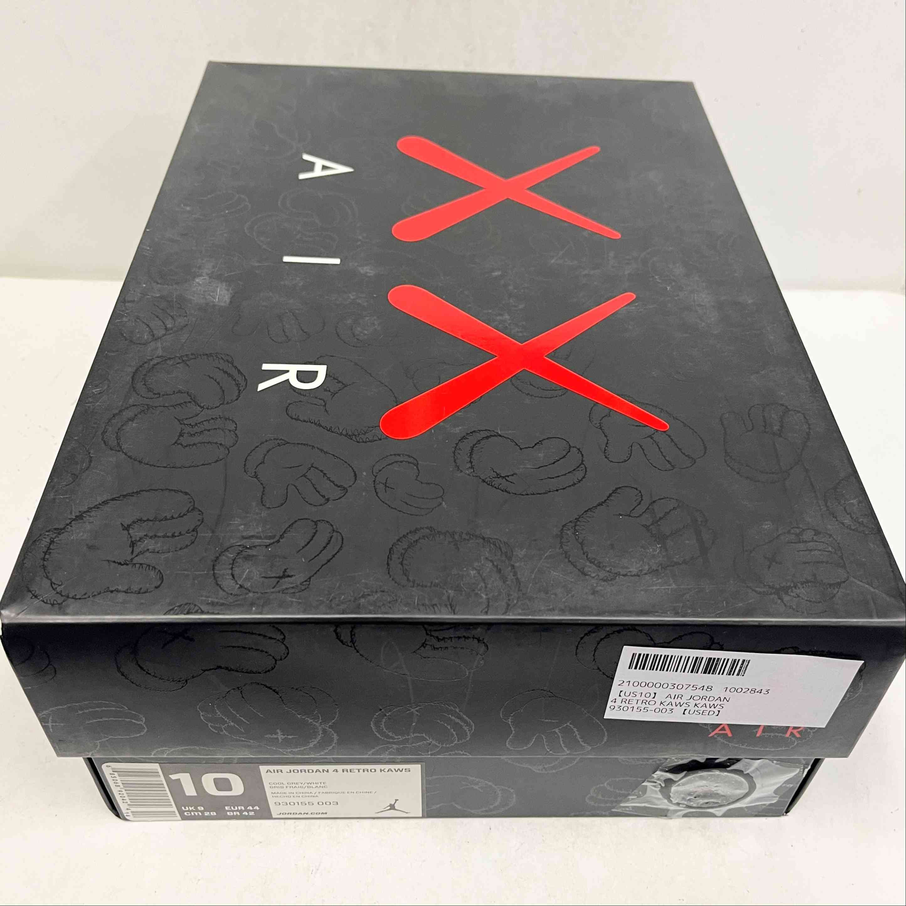 【US10】 AIR JORDAN 4 RETRO KAWS KAWS 930155-003 【USED】
