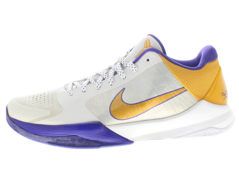 【US10】 NIKE ZOOM KOBE 5 X Lakers 386430-102 【DS】
