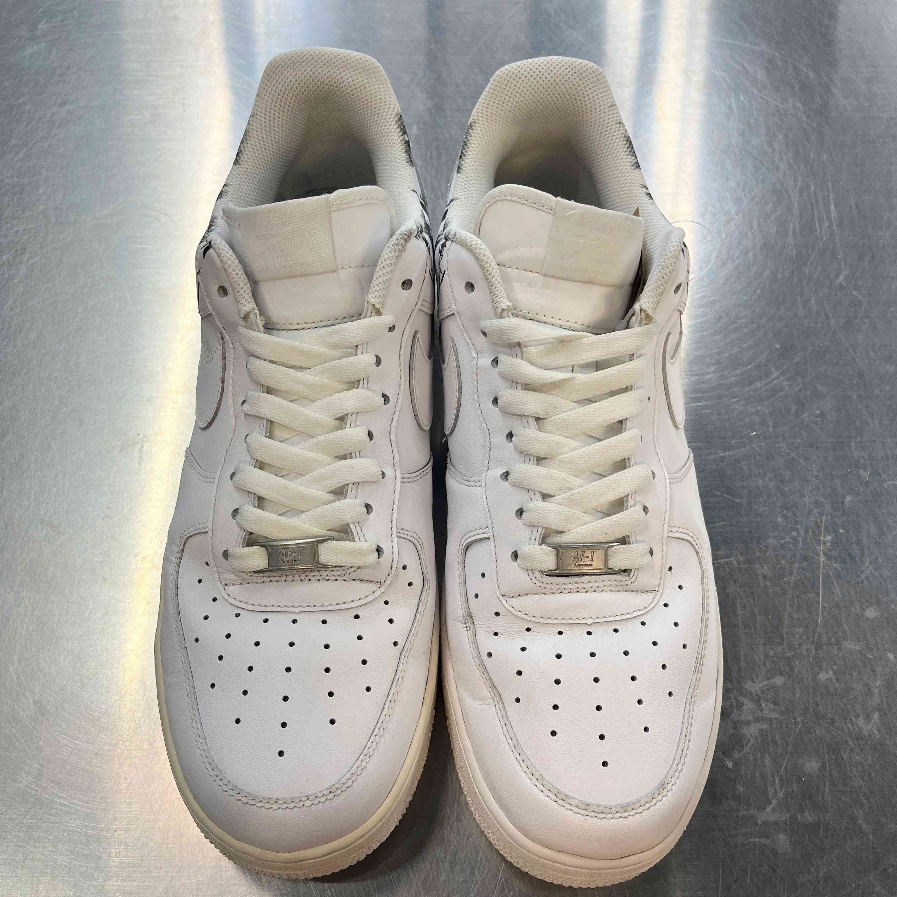 【US12】 NIKE AIR FORCE 1'07 / SUPREME / CDG SUPREME x CDG 923044-100 【USED】