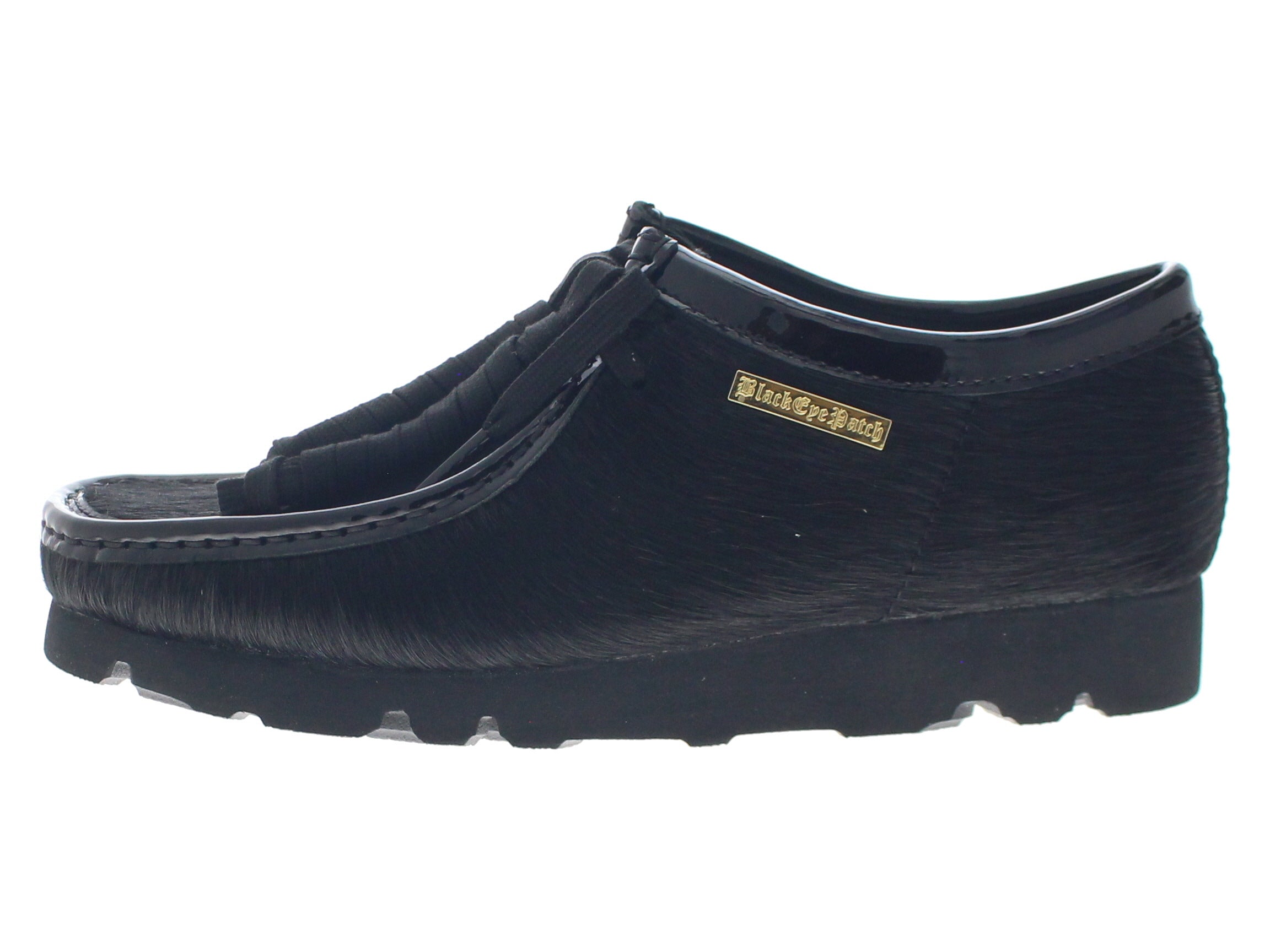 【US7】 CLARKS WALLABEE BLACK HAIR ON 26187743 【DS】