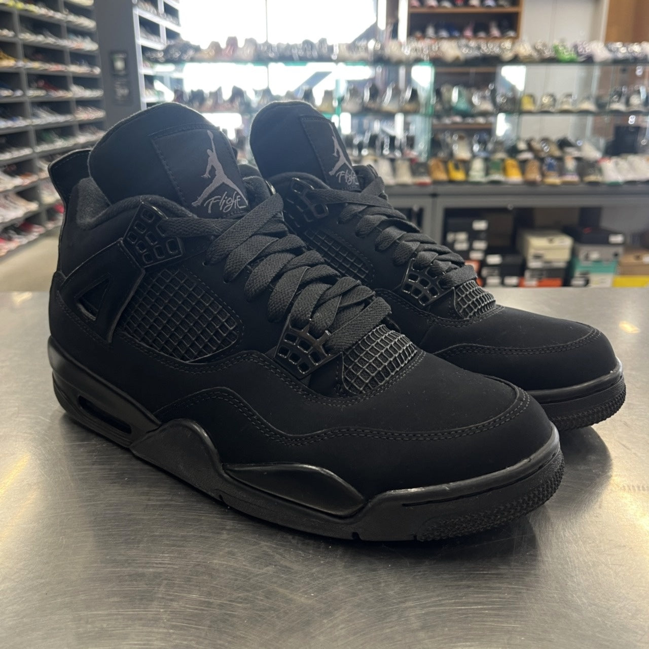 【US9.5】 AIR JORDAN 4 RETRO BLACK CAT CU1110-010 【USED】