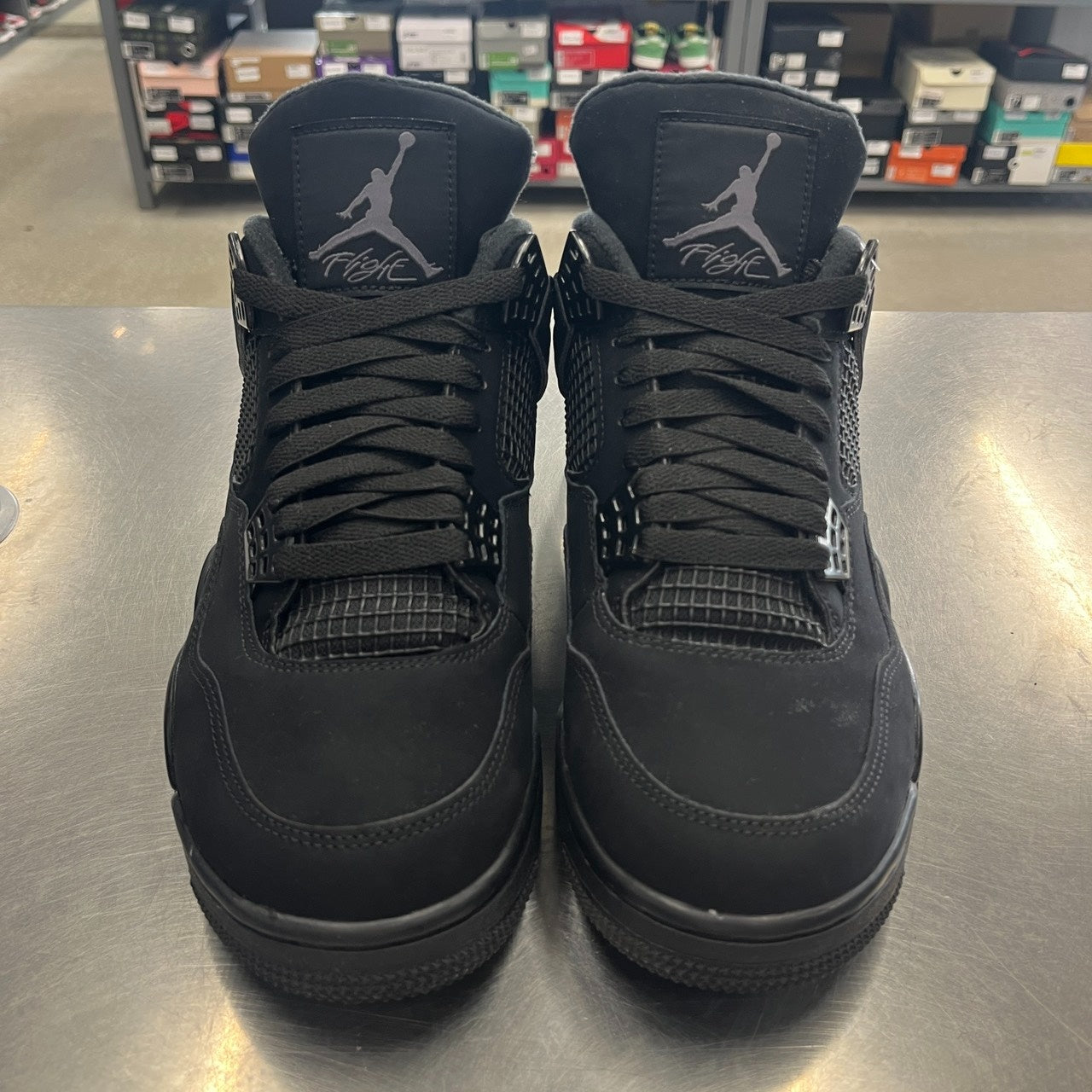 【US9.5】 AIR JORDAN 4 RETRO BLACK CAT CU1110-010 【USED】
