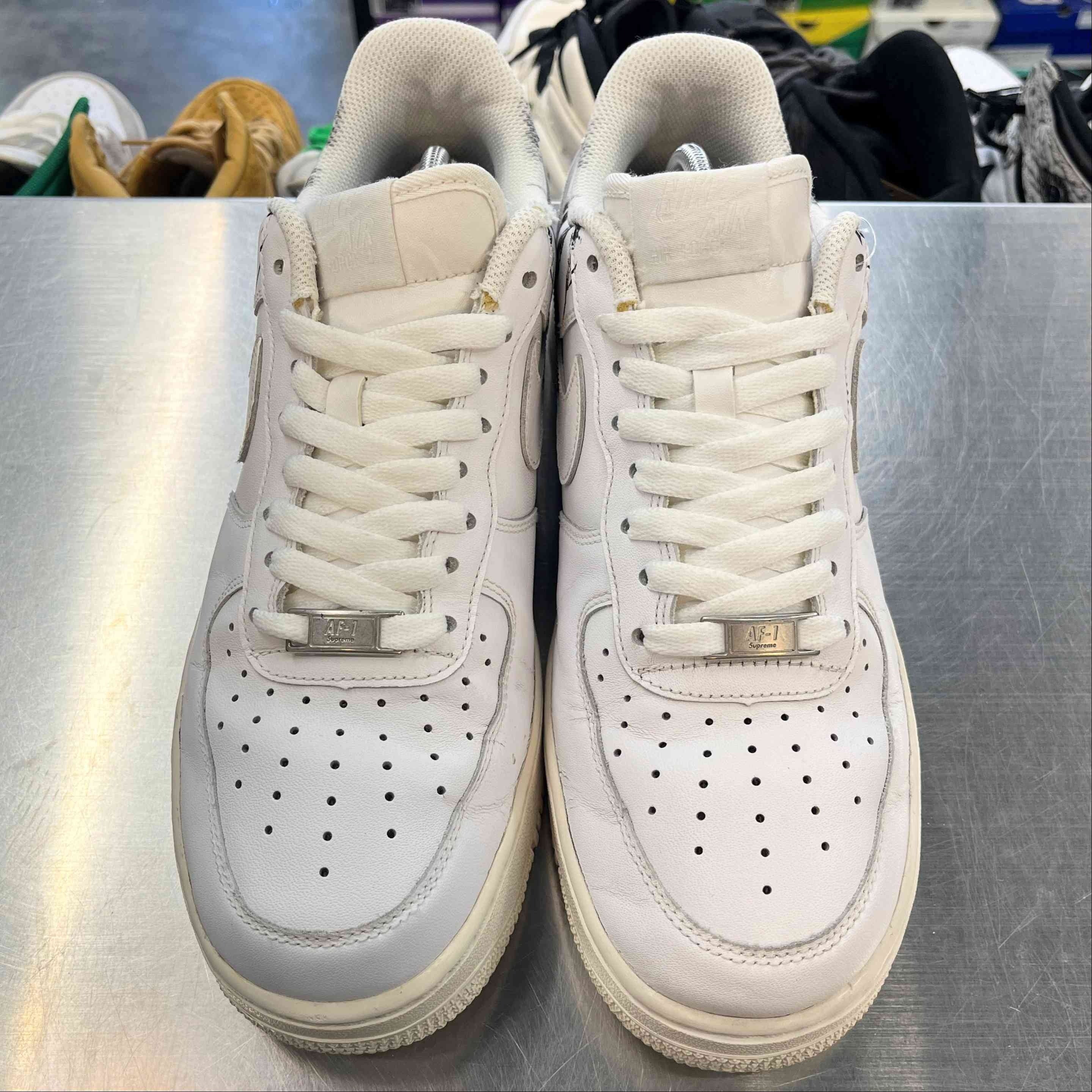 【US9】 NIKE AIR FORCE 1 07 / SUPREME / CDG 923044-100 【USED】