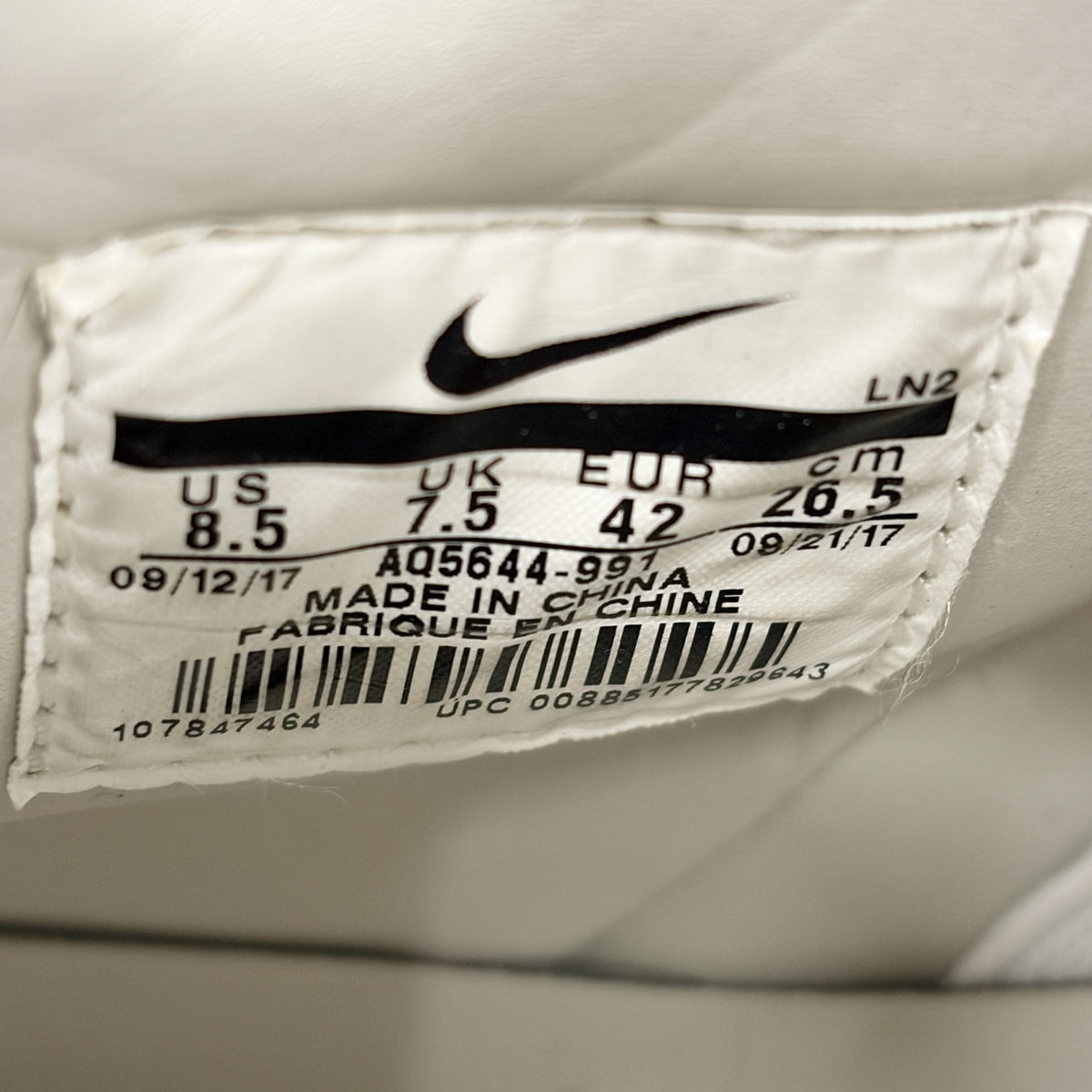 【US8.5】 NIKE AIR FORCE 1 HI x ACW AQ5644-991 【USED】