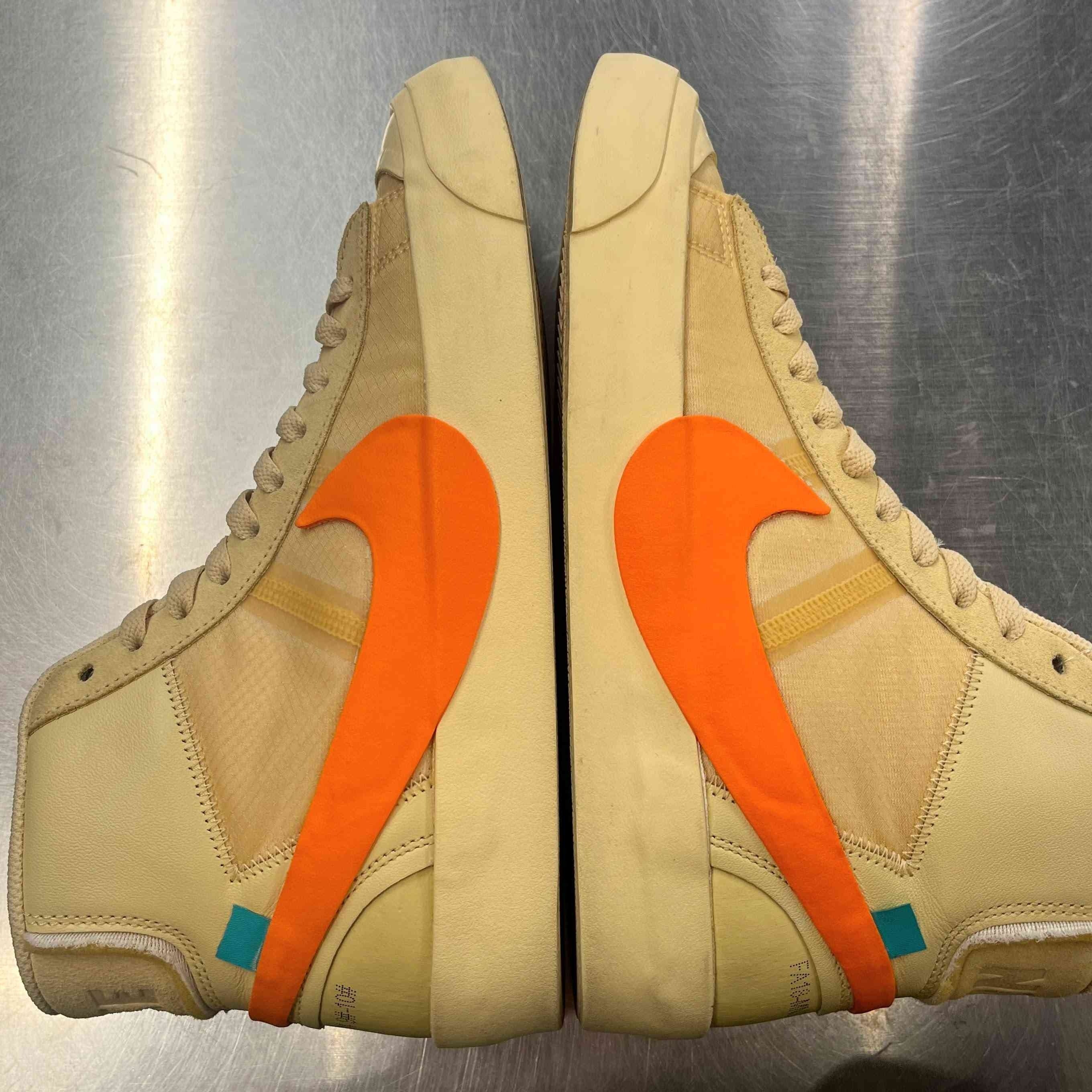 【US9】 NIKE THE 10 : NIKE BLAZER MID OFF WHITE AA3832-700 【USED】