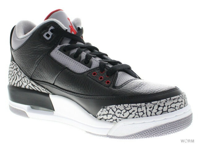 【US8.5】 AIR JORDAN 3 RETRO Black Cement 136064-010 【DS】