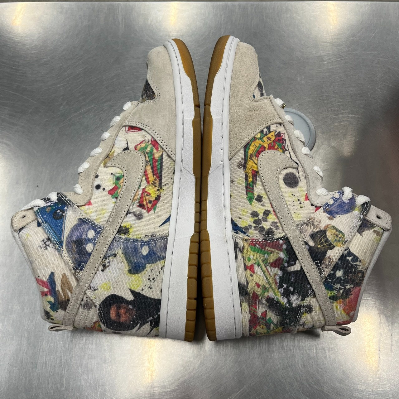 【US9.5】 NIKE SB SB DUNK HIGH OG QS Supreme/Rammellzee FD8779-100 【USED】