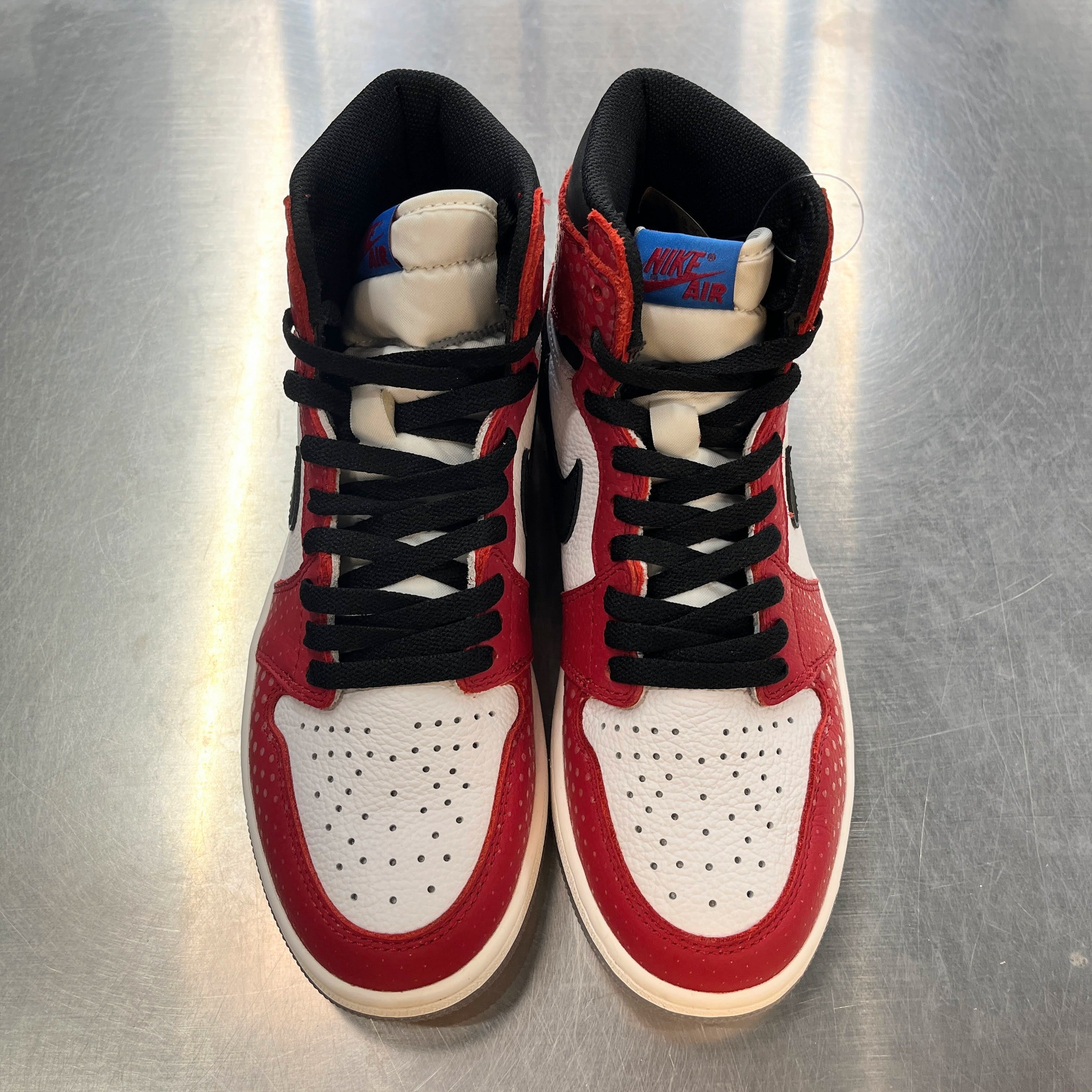 【US8】 AIR JORDAN 1RETRO HIGH OG Spider-Man Origin Story Special Box 555088-602 【USED】