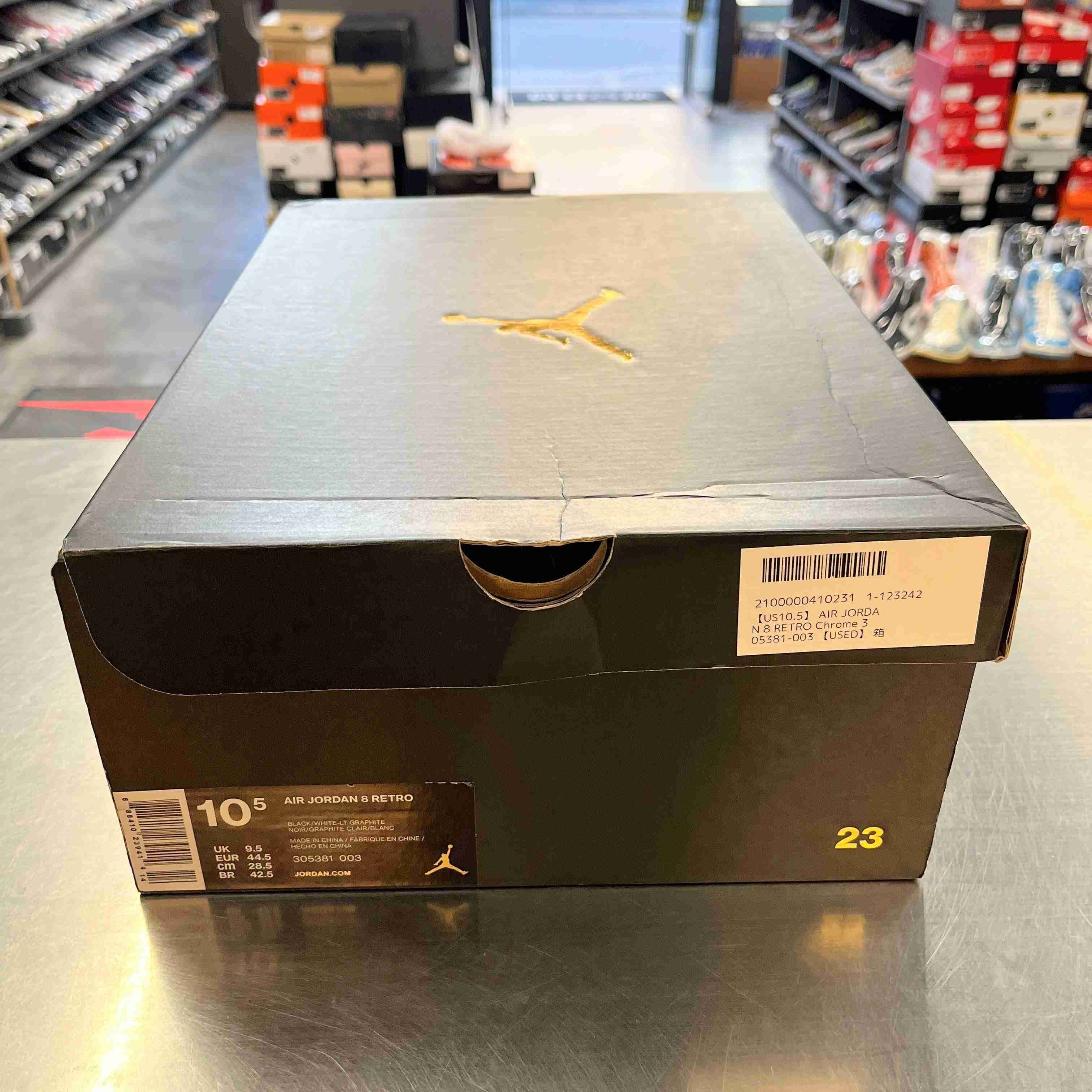 【US10.5】 AIR JORDAN 8 RETRO Chrome 305381-003 【USED】