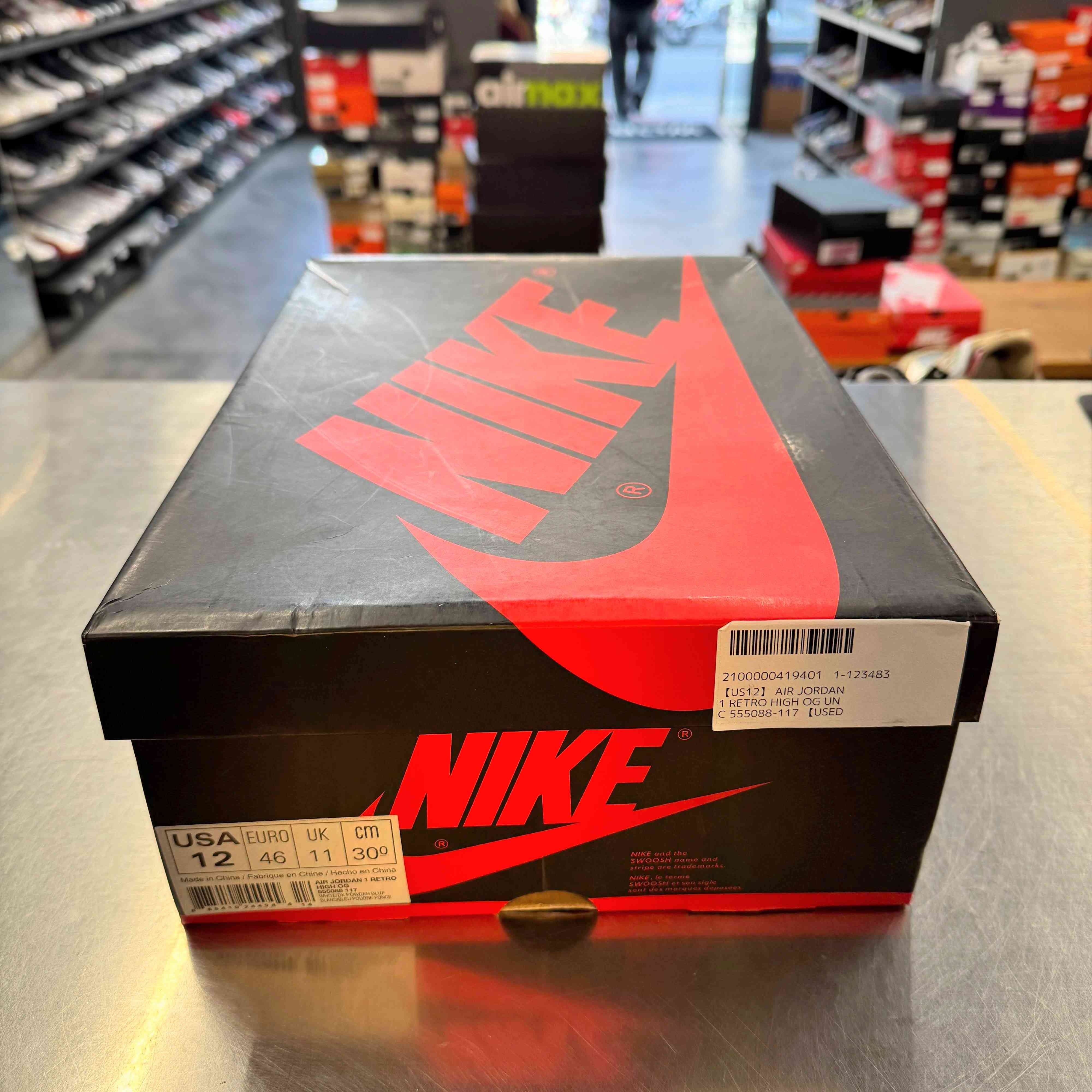 【US12】 AIR JORDAN 1 RETRO HIGH OG UNC 555088-117 【USED】