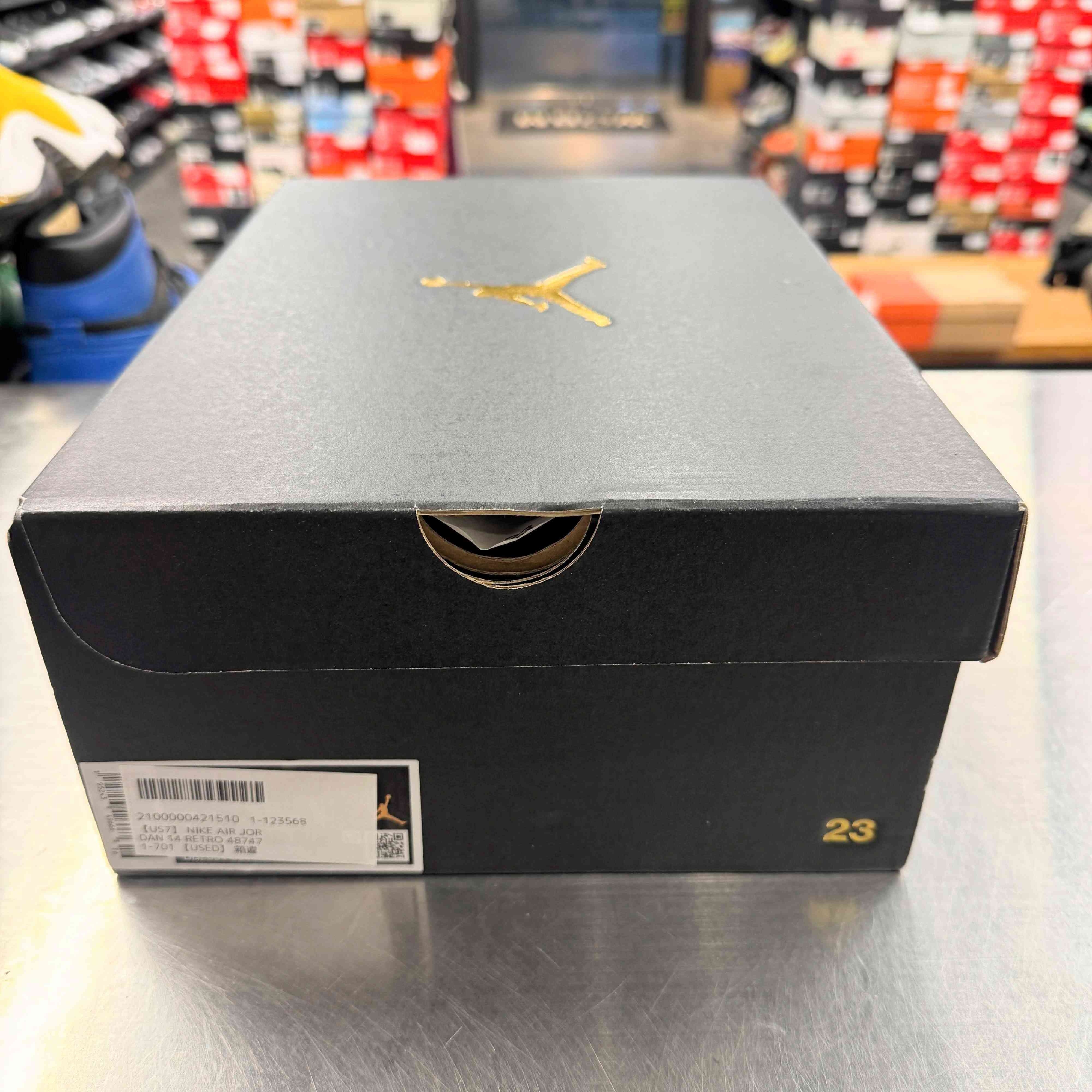 【US7】 NIKE AIR JORDAN 14 RETRO 487471-701 【USED】 箱違