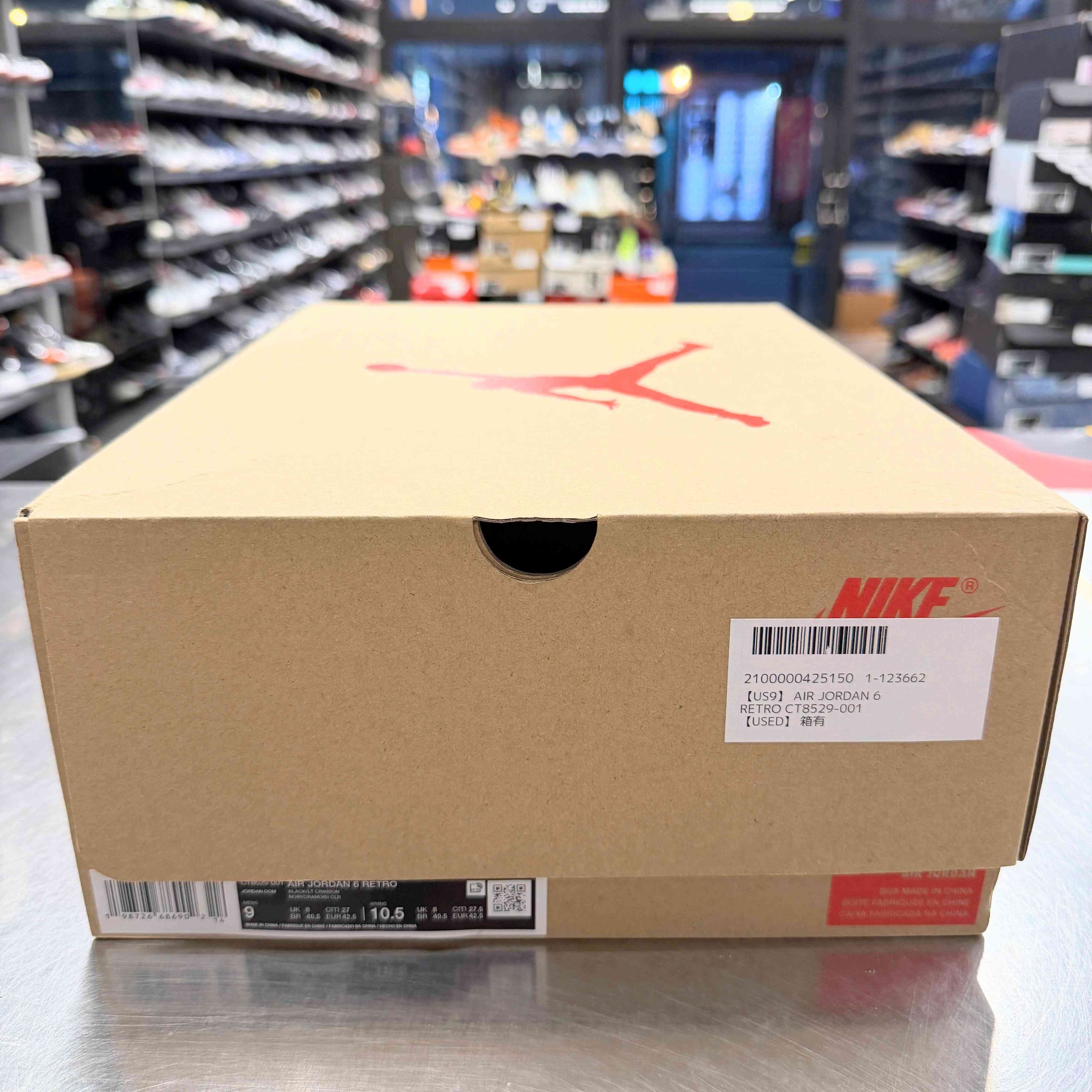 【US9】 AIR JORDAN 6 RETRO CT8529-001 【USED】