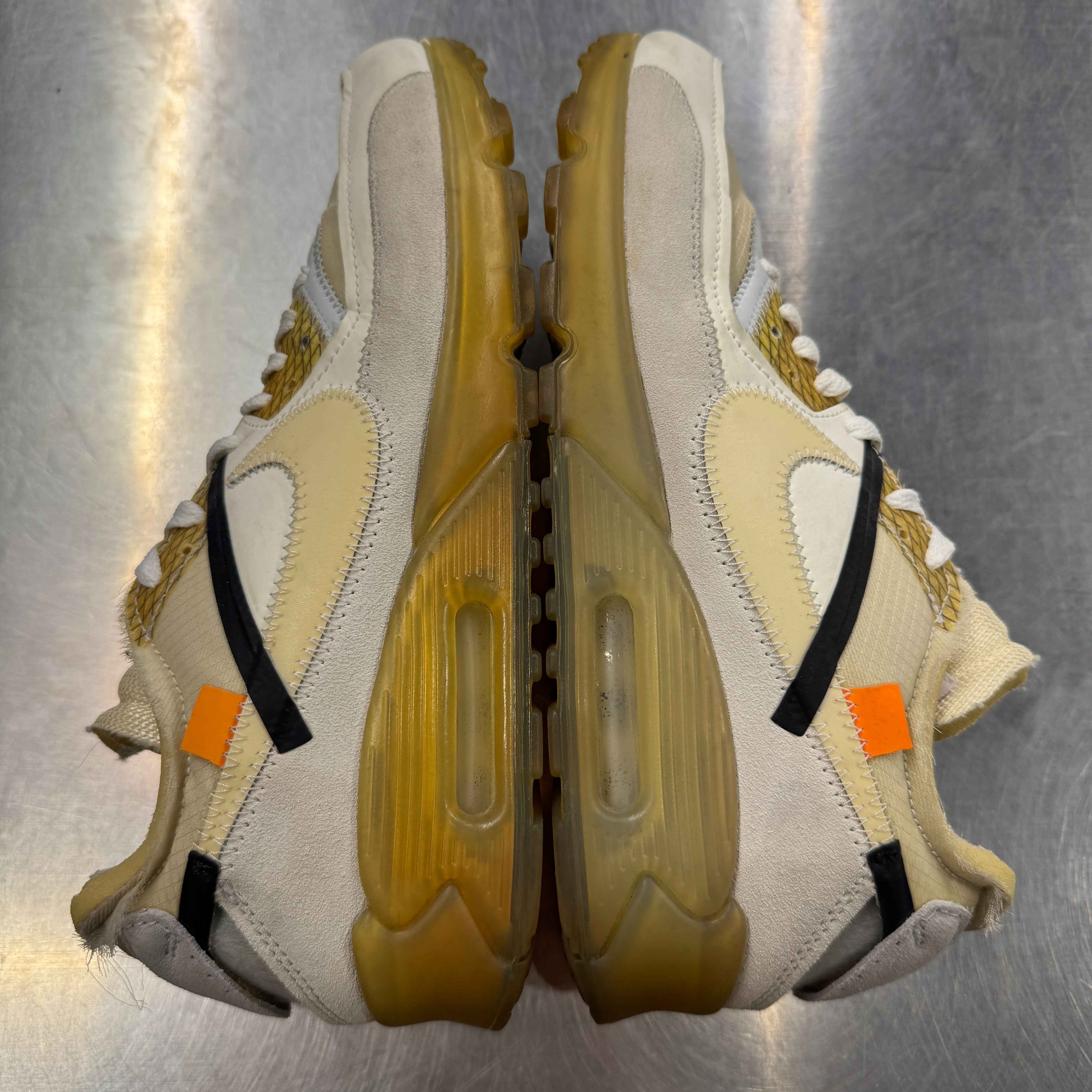 【US8】 NIKE THE:10 AIR MAX 90 OFF-WHITE AA7293-100 【USED】