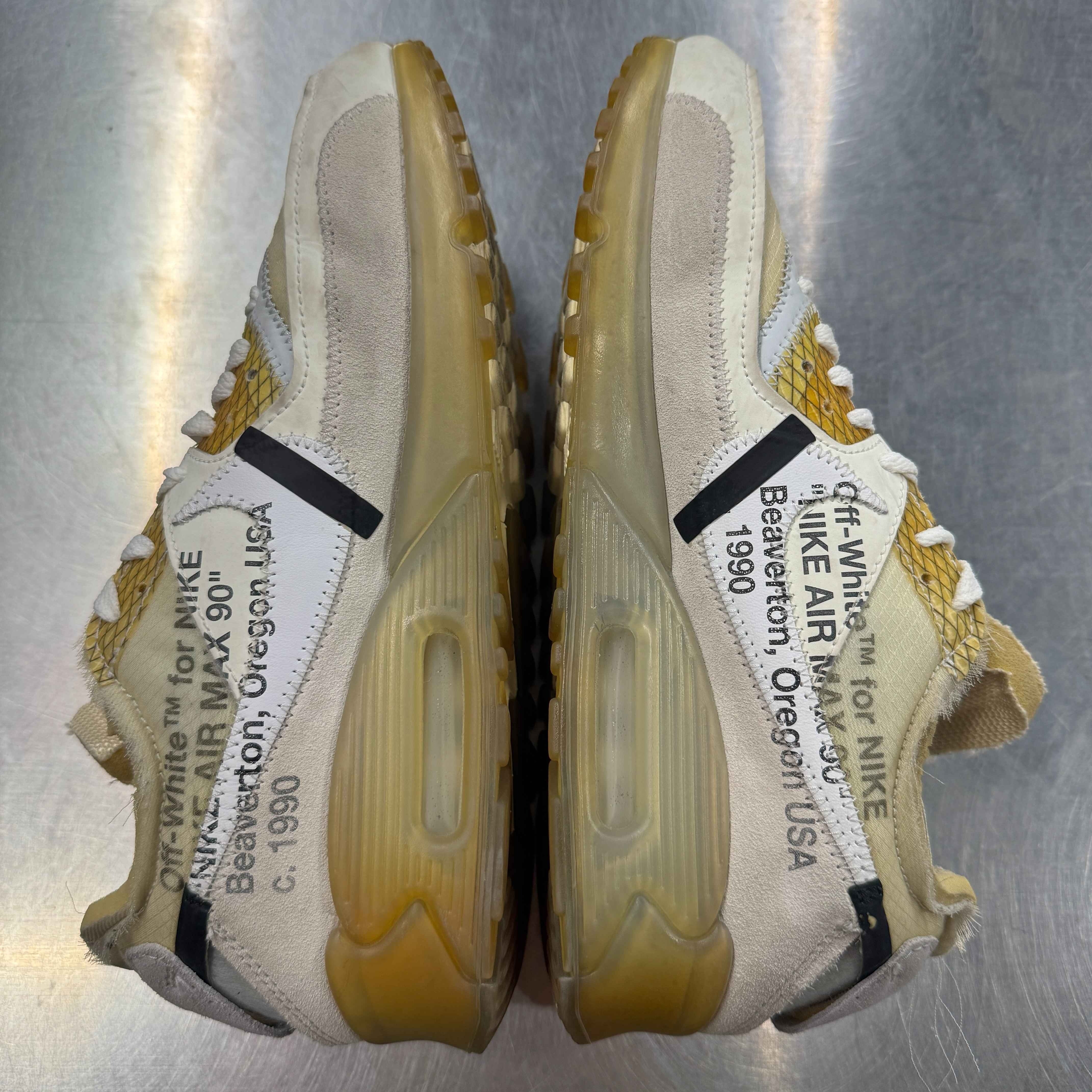 【US8】 NIKE THE:10 AIR MAX 90 OFF-WHITE AA7293-100 【USED】