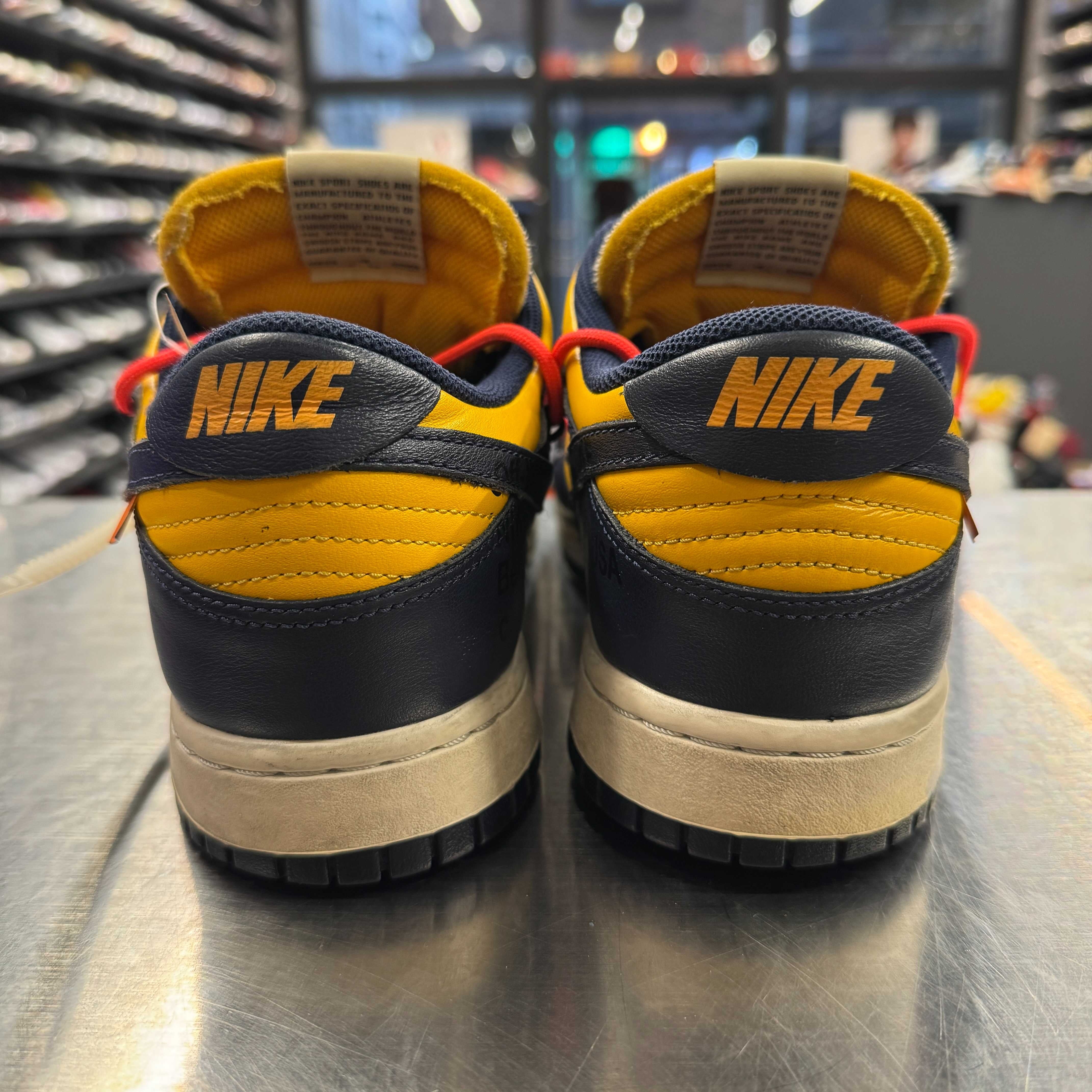 【US9】 NIKE DUNK LOW LTHR / OW off-white CT0856-700 【USED】