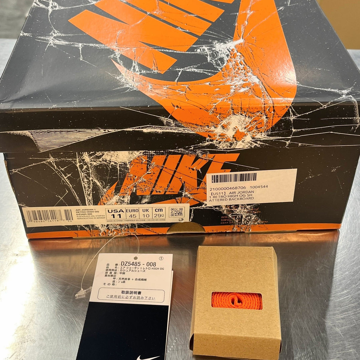 【US11】 AIR JORDAN 1 RETRO HIGH OG SHATTERED BACKBOARD 2025 DZ5485-008 【USED】
