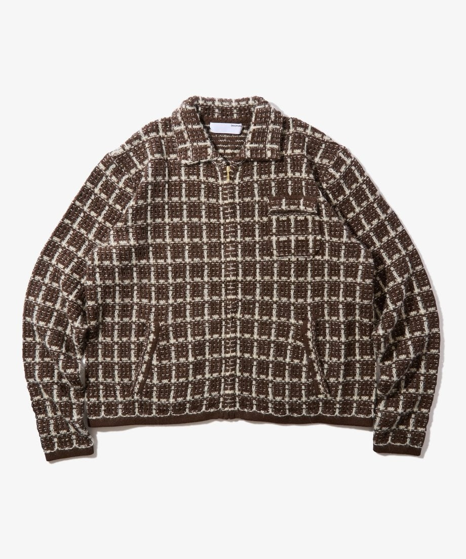 Diaspora skateboards Tweed Knit Jacket Brown L