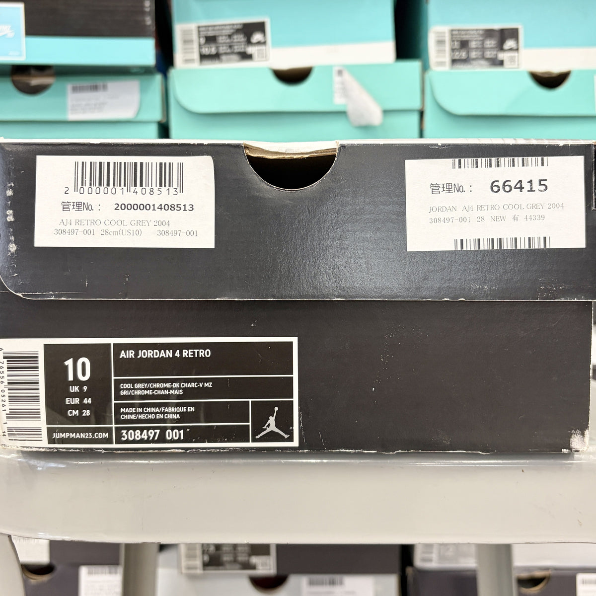 【US10】 AIR JORDAN 4 RETRO 2004 COOL GREY 308497-001 【DS】