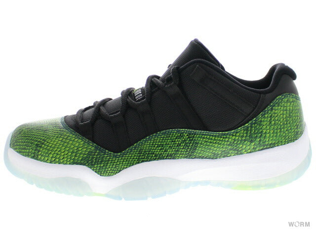 [US9.5] AIR JORDAN 11 RETRO LOW GREEN SNAKESKIN 528895-033 [DS]