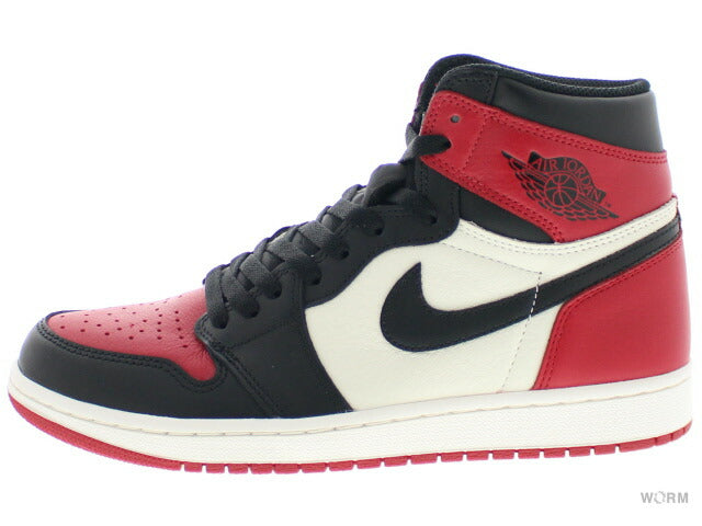 【US8】 AIR JORDAN 1 RETRO HIGH OG BRED TOE 555088-610 【DS】