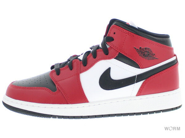 【US7】 AIR JORDAN 1 MID GS CHICAGO BLACK TOE 554725-069 【DS】