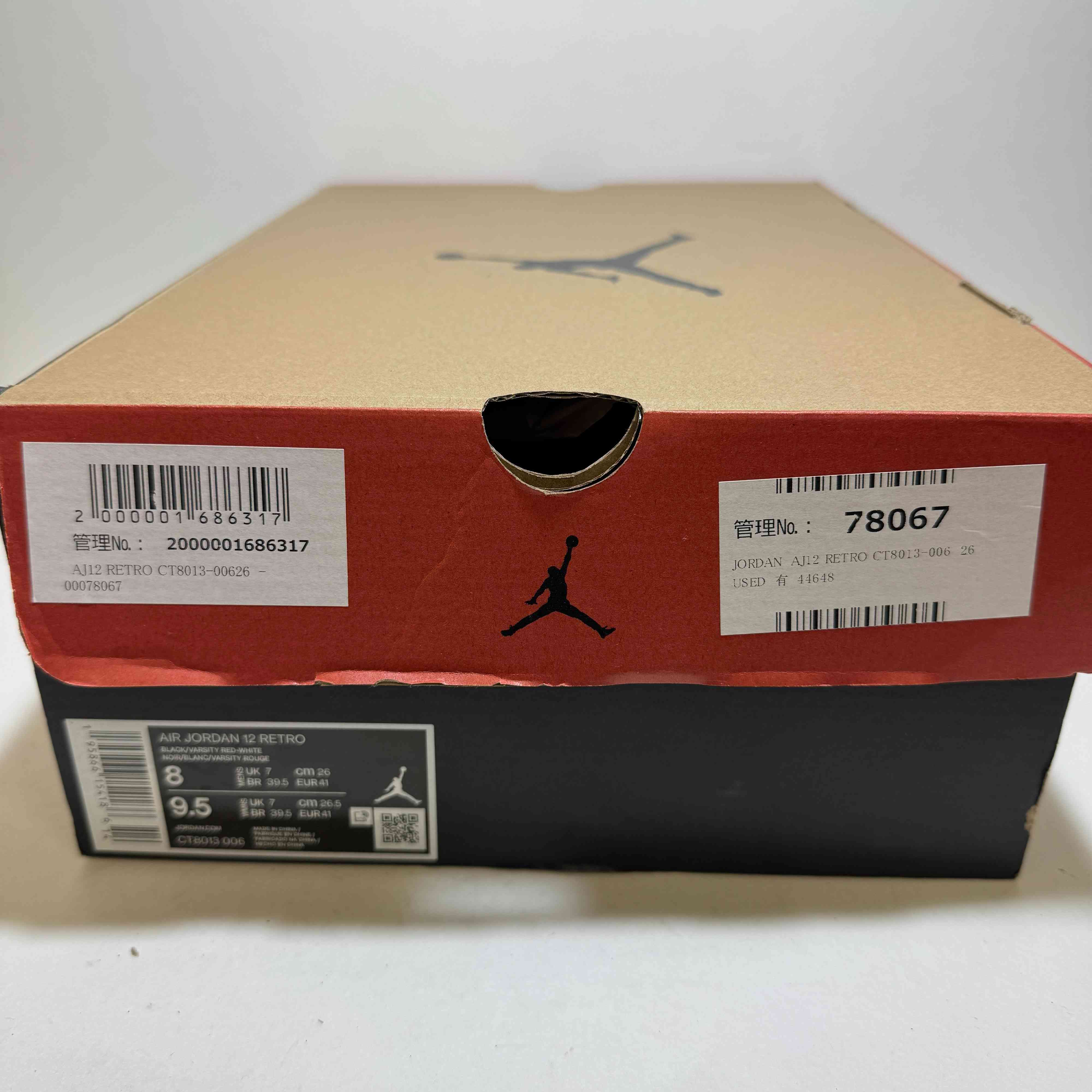 【US8】 AIR JORDAN 12 RETRO CT8013-006 【USED】