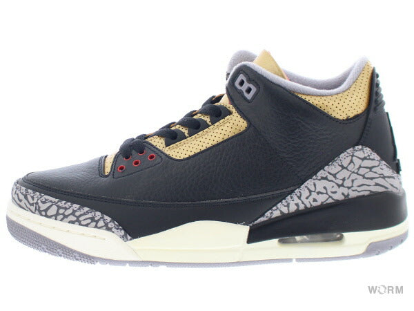 【W US12】 WMNS AIR JORDAN 3 RETRO BLACK ELEPHANT CK9246-067 【DS】