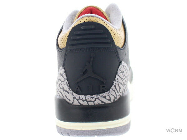 【W US11.5】 WMNS AIR JORDAN 3 RETRO BLACK ELEPHANT CK9246-067 【DS】