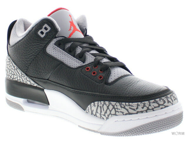 【US8.5】 AIR JORDAN 3 RETRO OG BLACK CEMENT 854262-001 【DS】