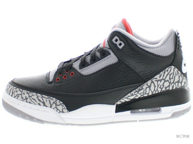 【US9.5】 AIR JORDAN 3 RETRO OG BLACK CEMENT 2018 854262-001 【DS】