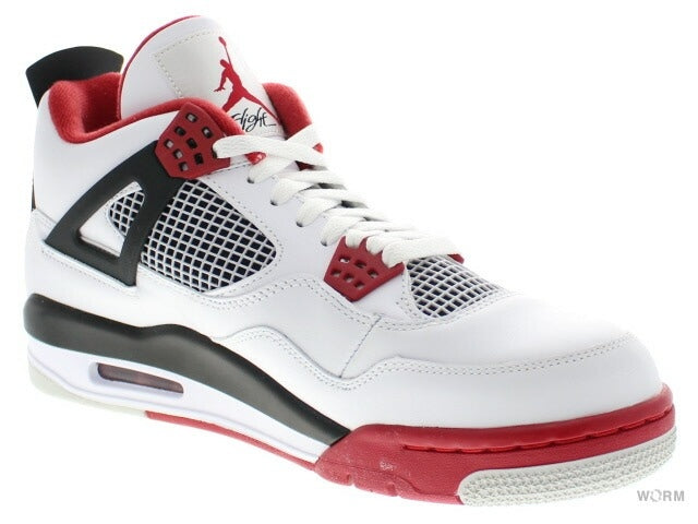 【US9】 AIR JORDAN 4 RETRO FIRE RED 308497-110 【DS】